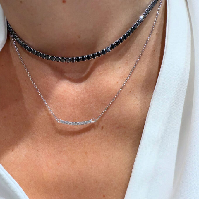 Bar Necklace - Silver